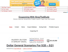 Tablet Screenshot of couponingwithgregthatdude.com